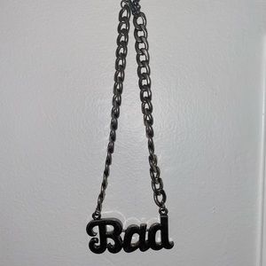 BAD silver chain necklace